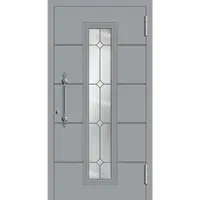 Haustuerenland.de Aluminium Landhaustür "GRETA" 78 mm RC2 Fenstergrau RAL 7040 beidseitig außen öffnend DIN rechts