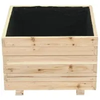 Hardin 1fachgut Quadratisches Hochbeet inklusive Folie, ca. 48 x 48 x 33 cm
