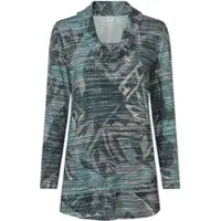 DW-Shop Viskose-Mix-Shirt, Druck petrol, 36/38