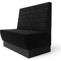 GGM Möbel Meyer S | Gastrobank | B:H 200 x 100 cm | Schwarz | Stein | Samt