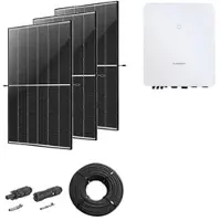 Sungrow Photovoltaik-Paket 10 kWp mit Wechselrichter 10 kW, 24 Solarmodulen Glas-Glas black frame (* 0% MwSt. gem. §12 Abs. 3 UstG)