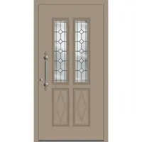Haustuerenland.de SCHÜCO Aluminium Haustür "HILDE" ADS 75.SI RC2 Graubeige RAL 1019 innen öffnend DIN links