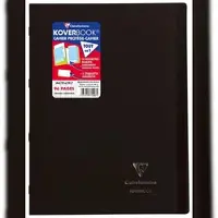 Clairefontaine 10x Koverbook, Heft A4, 48 Blatt 90g, französische Lineatur Seyès, Einband aus transparentem Polypropylen - Grau 971407C