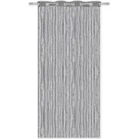 Arsvita Fadenvorhang Trennvorhang Dekoschal Gardine Metall-Optik Ösen 140 cm x 250 cm Anthrazit