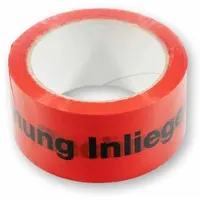 VEPATIM 36x Warnklebeband 'Lieferschein Rechnung Inliegend' PP geräuscharm 50mm x 66m