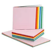 Buttinette Doppelkarten & Hüllen, quadratisch, bunt, je 50 Stück