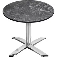 GGM Möbel CPTG | Bistro Tisch | Ø:H 60 x 76 cm | Felsen / Aluminium | Klappbar/ Zusatzgewicht
