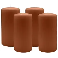 Kopschitz Kerzen 4er Set Adventskranzkerzen Haselnuss Ø 80 x 150 mm
