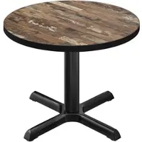 GGM Möbel BSM | Bistro Tisch | Ø 70 x 74,5 cm | Schwarzer Rand | Rund | Vintage Old / Schwarz
