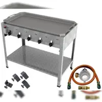 ChattenGlut ChattenTec Professional doppelwandiger Gastrobräter 5-flammig Standgerät 20 kW, Flüssiggas 980x530x830 mm mit Gewerberegler und Pfanne