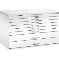 C+P Planschrank aus Stahl, für Formate bis DIN A1, 8 Schubladen