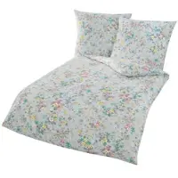 Dreamtex Mako-Satin Bettwäsche, ca. 155 x 220 cm - Flowers Bunt