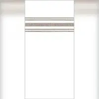 Mank Besteckservietten Airlaid Bill in Braun, 40 x 40 cm, 75 Stück - Bestecktaschen Streifen Linien
