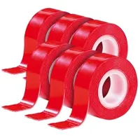 AGT Doppelseitiges Klebeband "Power ZIP", 19 mm x 1,5 m, 6er-Pack