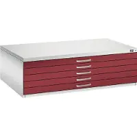 C+P Planschrank aus Stahl, für Formate bis DIN A0, 5 Schubladen