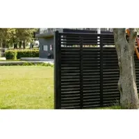 Meingartenversand.de Zaun Decora - 90 x 180 auf 95 cm Sichtschutzzaun aus Kiefer/Fichte – stilvoller Garten Sichtschutz, Schwarz – idealer Zaun für Ruhe und Privatsphäre