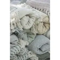 Ib Laursen Sommerdecke creme/olive breite Streifen