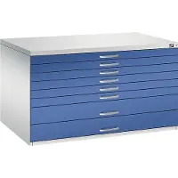 C+P Planschrank aus Stahl, für Formate bis DIN A0, 8 Schubladen