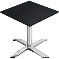 GGM Möbel CPTG | Bistro Tisch | B:T:H 60 x 60 x 76 cm | Schwarz / Aluminium | Zusatzgewicht