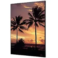 SHOWDOWN Textile Wanddekoration Palmen Sonnenuntergang Mehrfarbig Aluminium