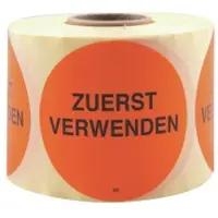 Franz mensch HYGOSTAR Zuerst verwenden Etikett, orange 982525 , 1 Rolle = 500 Stück