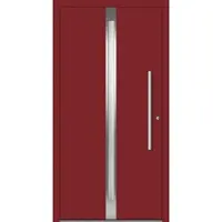 Haustuerenland.de Aluminium Haustür RC2 "COSIMA" 78 mm Purpurrot RAL 3004 beidseitig innen öffnend DIN rechts