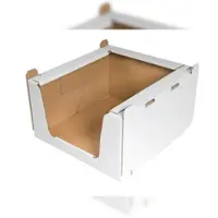 Smartboxpro 10 Stück Stapelbehälter aus Wellpappe 780 x 580 x 360 mm, 2.30be, weiß