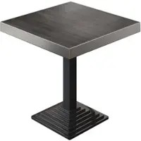 GGM Möbel BPY | Bistro Tisch | 60 x 60 x 81 cm | Quadratisch | Edelstahl Rand | Wenge / Schwarz