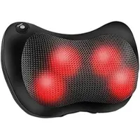 Newgen medicals Shiatsu-Massagekissen, Wärmefunktion, 4 Massageköpfe, Befestigungsband