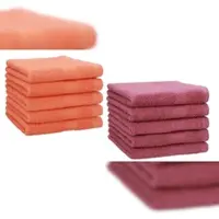 Betz 10 Stück Gästehandtücher PREMIUM 100% Baumwolle Gästetuch Set 30x50 cm blutorange und beere