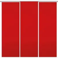 Bestgoodies Flächenvorhang Ellen 3er Pack - Rot