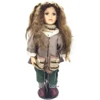 Topline handgemachte Porzellanpuppe Mädchen in Alpenkleidung 55cm Sam...