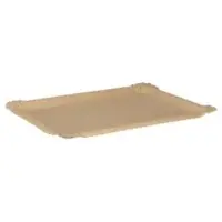 Verive Pappteller eckig, braun, 16 x 23 cm 402411 , 1 Karton = 4 Packungen à 250 Stück