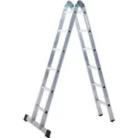 Iller-Leiter Iller Multifunktions- Klappleiter beidseitig begehbar mit 2x8 Sprossen und 5,50m AH