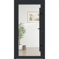 Haustuerenland.de PREMIUM Aluminium-Glas Haustür "HELENA" 90 mm BLACKLINE flächenbündig Anthrazit RAL 7016 beidseitig innen öffnend DIN rechts