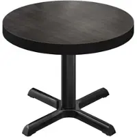 GGM Möbel BSM | Bistro Tisch | Ø 60 x 77 cm | Schwarzer Rand | Rund | Wenge / Schwarz