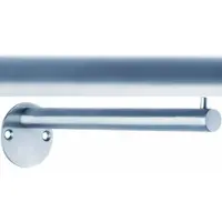 Alco Garderobenhaken Metall 5x20x5cm silber Packung mit 10 Stück