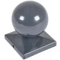 Meingartenversand.de Pfostenkappe Kugel für Zaunpfosten & Torpfosten - 80 x 80 mm - grün (RAL 6005) - Kugelkappe für Doppelstabmattenzaun Tore - pulverbeschichtetet