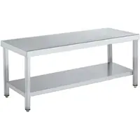 EURAST - Neutrale snack tisch h√∂he 600 mit 1 regal - 2400x700x600 mm - 1042761C