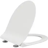 Creavit NESS WC-Sitz weiß glänzend Softclose Duroplast Edelstahl Scharniere schlankes Design