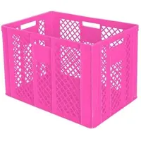 BRB-Lagertechnik 30 Stück Eurobehälter durchbrochen/Bäckerkiste, LxBxH 600 x 400 x 410 mm, lebensmittelecht, pink, Palettenware