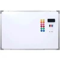 Mendler Whiteboard HWC-C84, Magnettafel Memoboard Pinnwand, inkl. Zubeh√∂r ~ 90x60cm