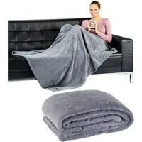 Wilson Gabor Weiche Mikrofaser-Kuscheldecke, 170 x 130 cm, 190 g/m2, dunkelgrau