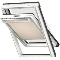 Velux Vorteils-Set Hitzeschutz-Markise transparent schwarz und Verdunkelungsrollo beige DOP C04 1085S