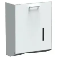 Gelzenleuchter Handtuchpapierspender mit Schnappschloss H3WS , Aluminium, weiß beschichtet, (B X H xT) 275 x 350 x 155 mm