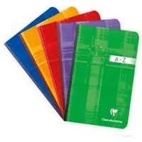 Clairefontaine 5x Adressbuch (Kladde) 11x17cm mit Softcover, 96 Blatt kariert 90g - Sortiert 9609C