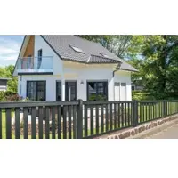 Meingartenversand.de Doppeltor Straubing im Maß 308,5 x 80 cm – PVC Gartentor in der Farbe Anthrazit – robustes Zauntor mit Zubehör – Kunststofftor ideal für Gartenzäune