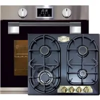Kaiser Herd-set ,Elektro Pyrolyse Backofen EH 6337+KG 6325 EM Gaskochfeld 60 cm