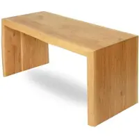 DELUKE Holzbank Sitzbank EGON - Eiche Massiv mit Baumkante | Eichenbank Esszimmer Flur Garderobe Schlafzimmer | 100x40x45cm