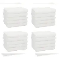 Betz 20 Stück Gästehandtücher PREMIUM 100%Baumwolle Gästetuch-Set 30x50 cm Farbe weiß